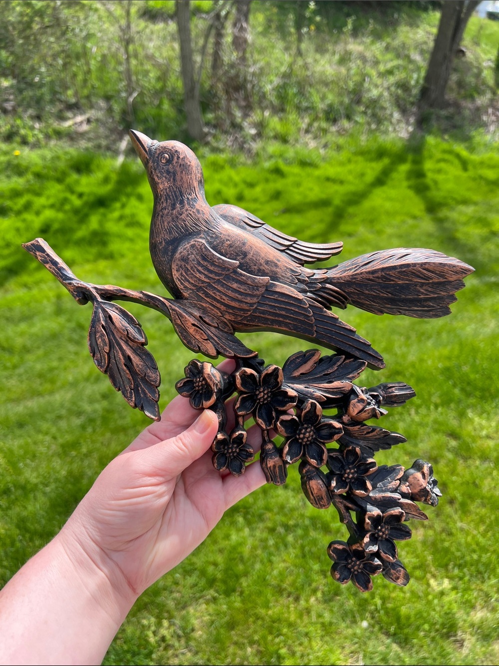 VTG 1967 Dart Industries USA Copper Brushed Bird Wall Hanging Hollywood Regency